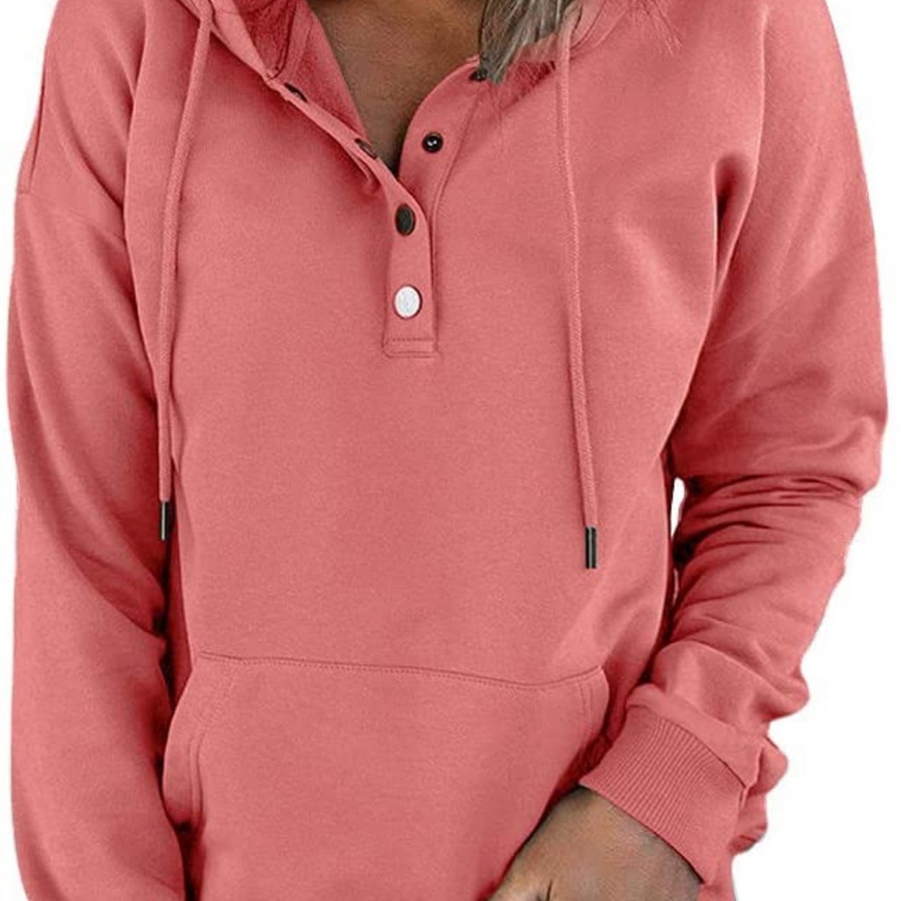 Ezymall Womens Casual Hoodies Pullover Tops  Long Sleeve size S